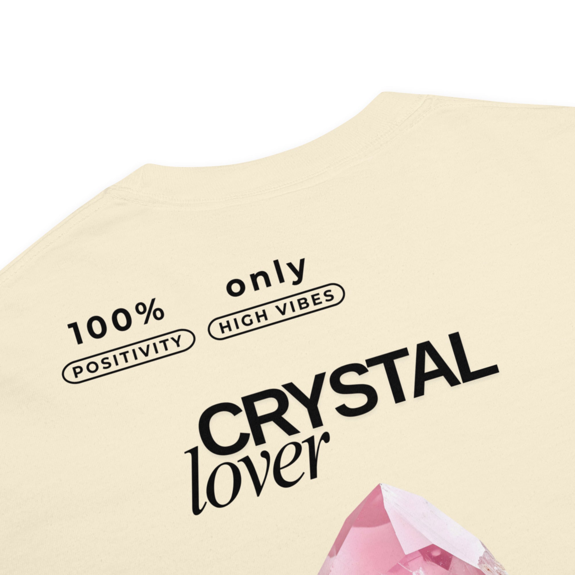 Crystal Lover T-Shirt - Rose Quartz Crystal - Funny Infographic Tee - Comfort Colors