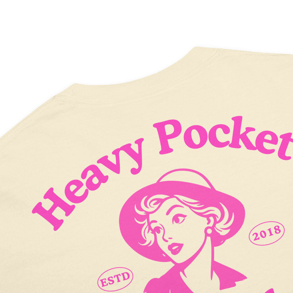 Heavy Pockets Crystal Club T-Shirt - Hot Pink - Good Vibes That Reach Globally - Retro Crystal Lover Unisex Tee