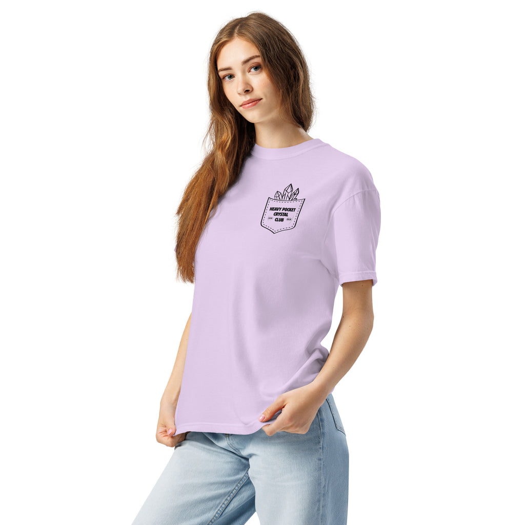 Crystal Lover T-Shirt -Clear Quartz Crystal - Funny Infographic Tee - Comfort Colors