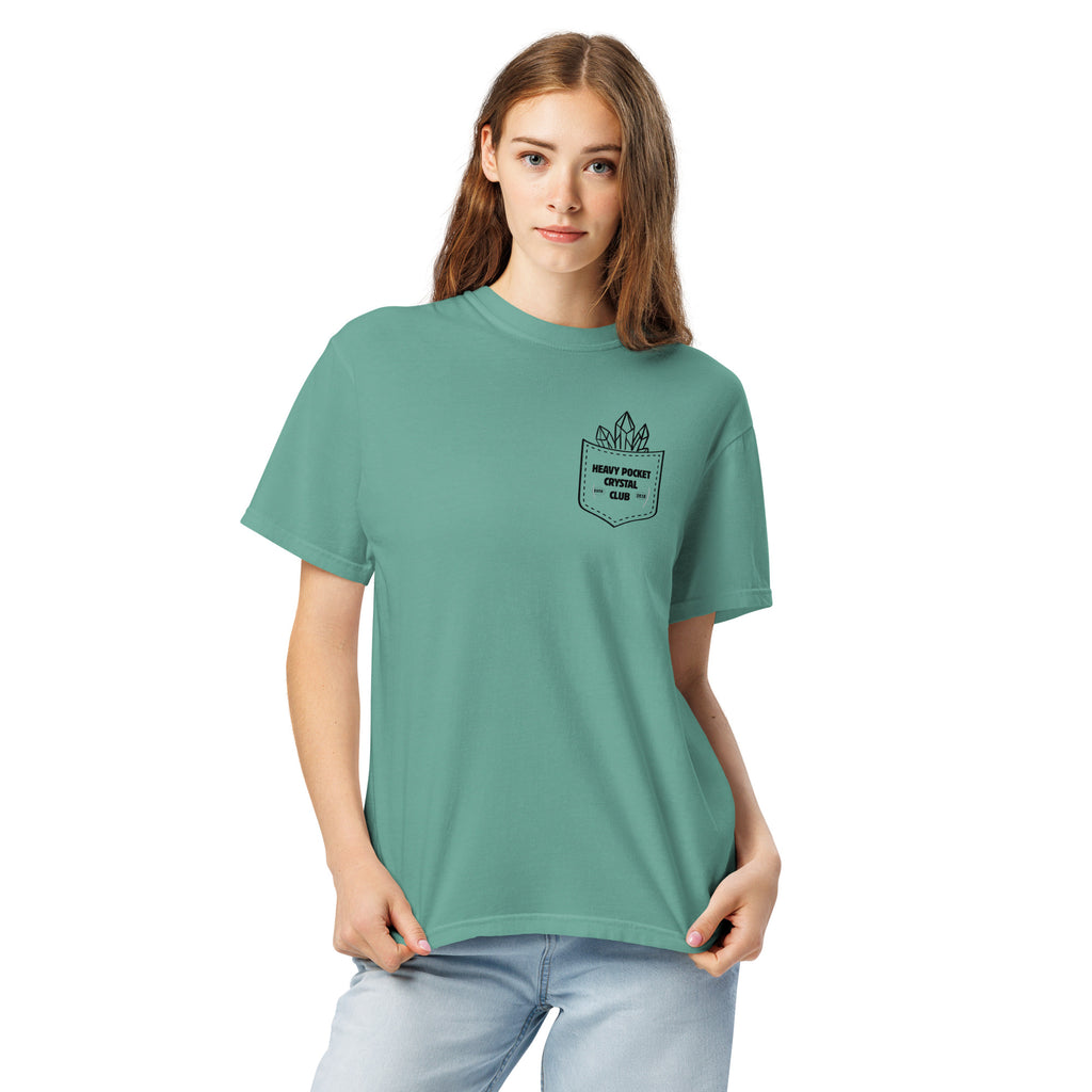 Crystal Lover T-Shirt - Rose Quartz Crystal - Funny Infographic Tee - Comfort Colors