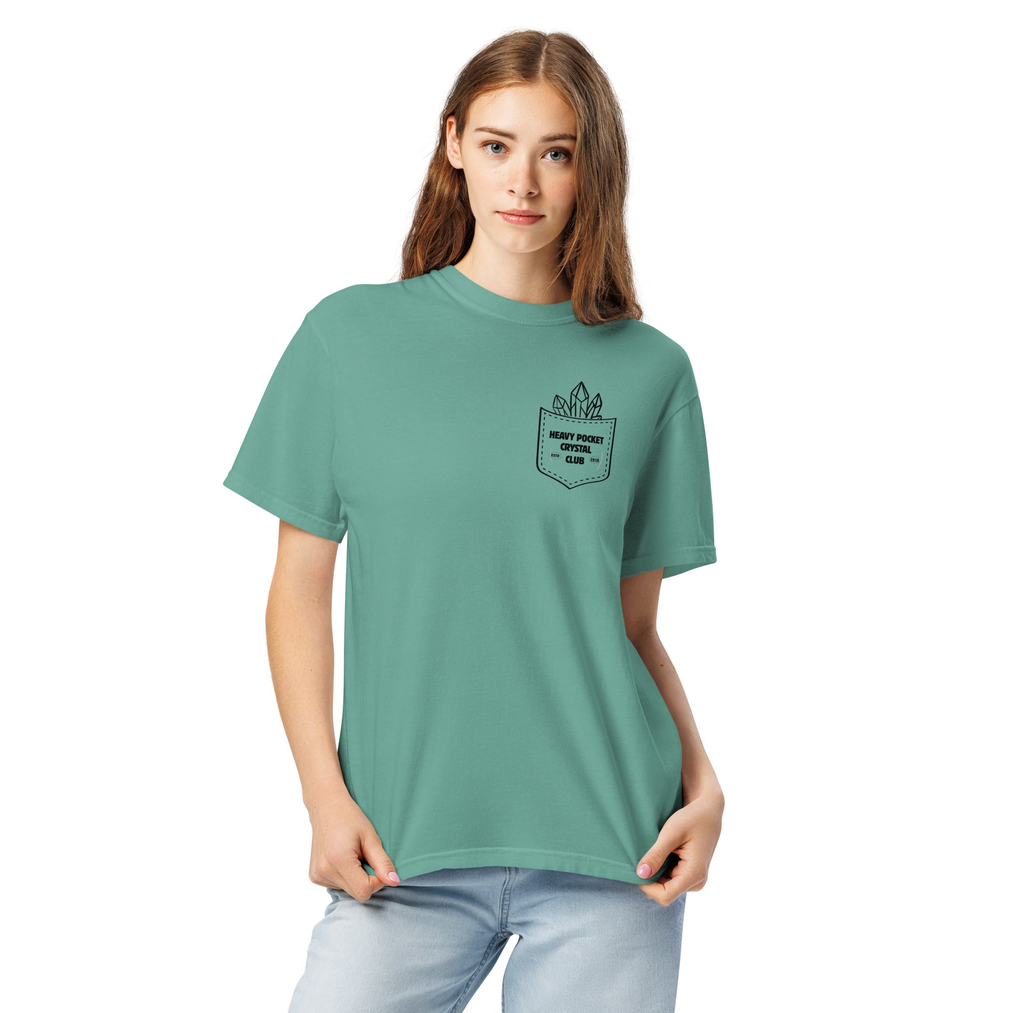 Crystal Lover T-Shirt - Rose Quartz Crystal - Funny Infographic Tee - Comfort Colors