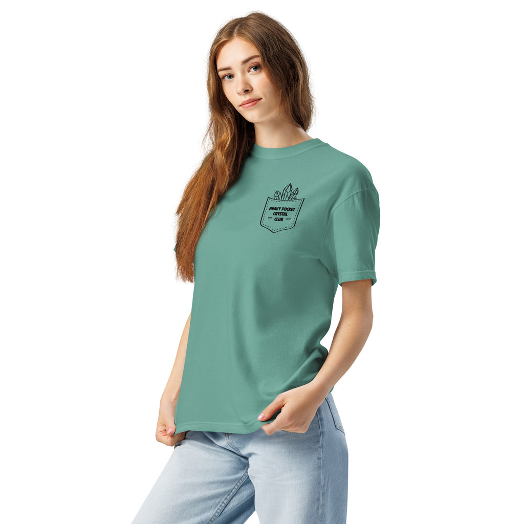 Crystal Lover T-Shirt - Rose Quartz Crystal - Funny Infographic Tee - Comfort Colors