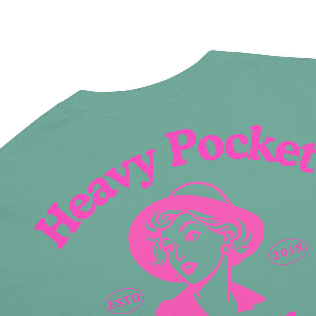 Heavy Pockets Crystal Club T-Shirt - Hot Pink - Good Vibes That Reach Globally - Retro Crystal Lover Unisex Tee