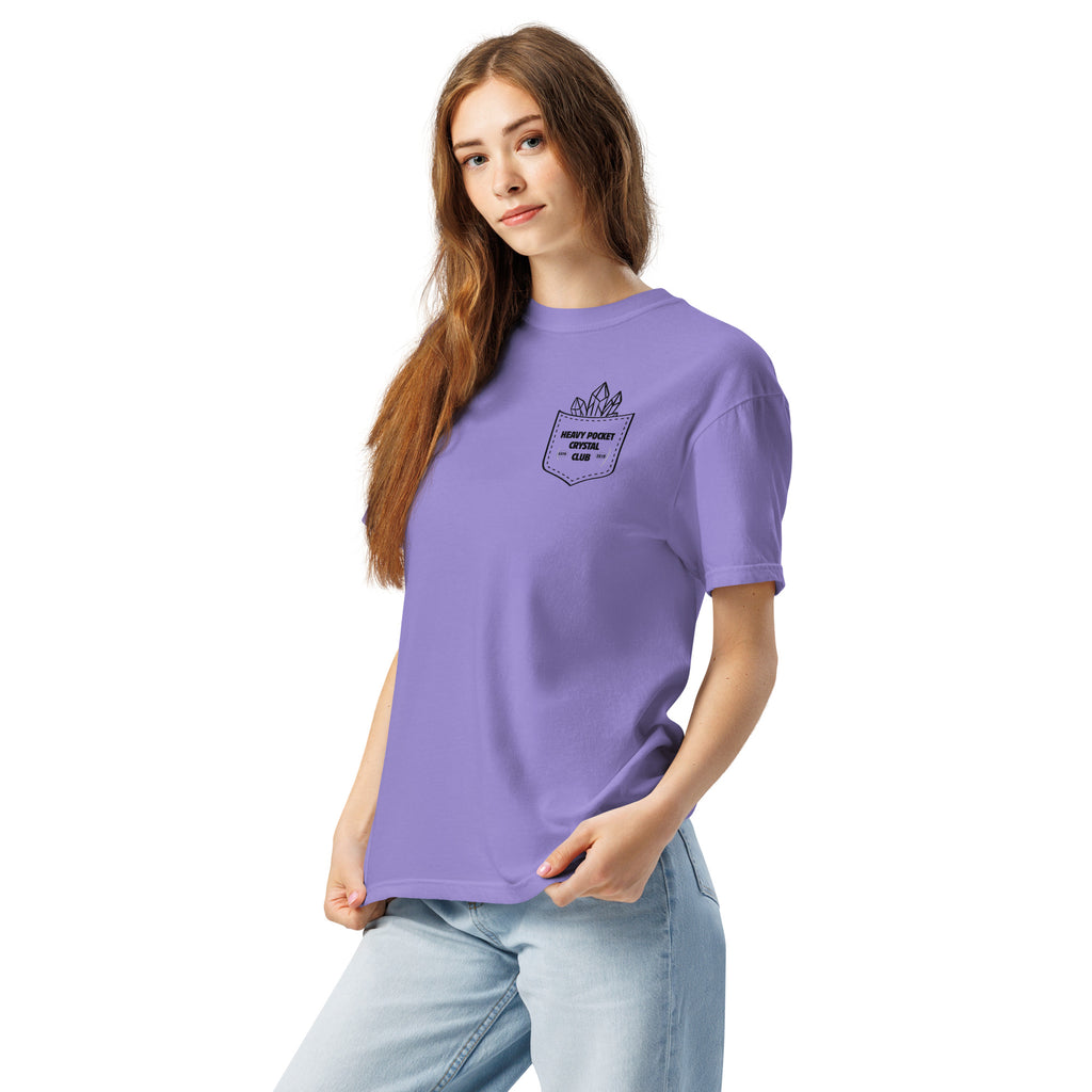 Crystal Lover T-Shirt -Clear Quartz Crystal - Funny Infographic Tee - Comfort Colors