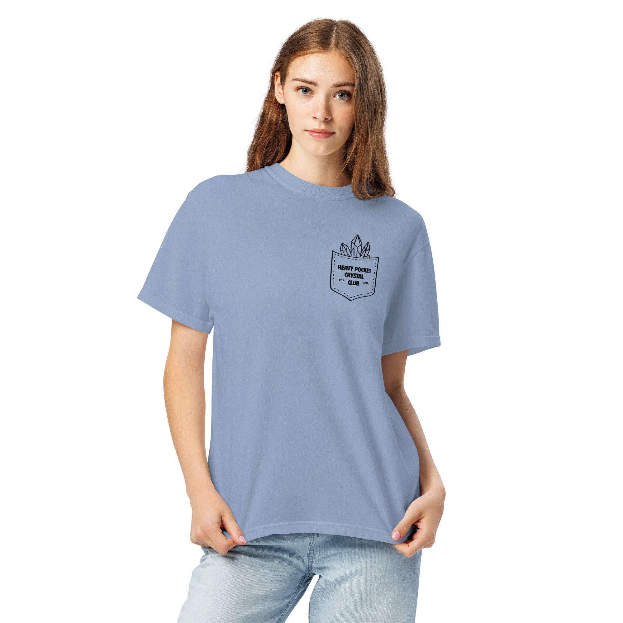 Crystal Lover T-Shirt -Clear Quartz Crystal - Funny Infographic Tee - Comfort Colors