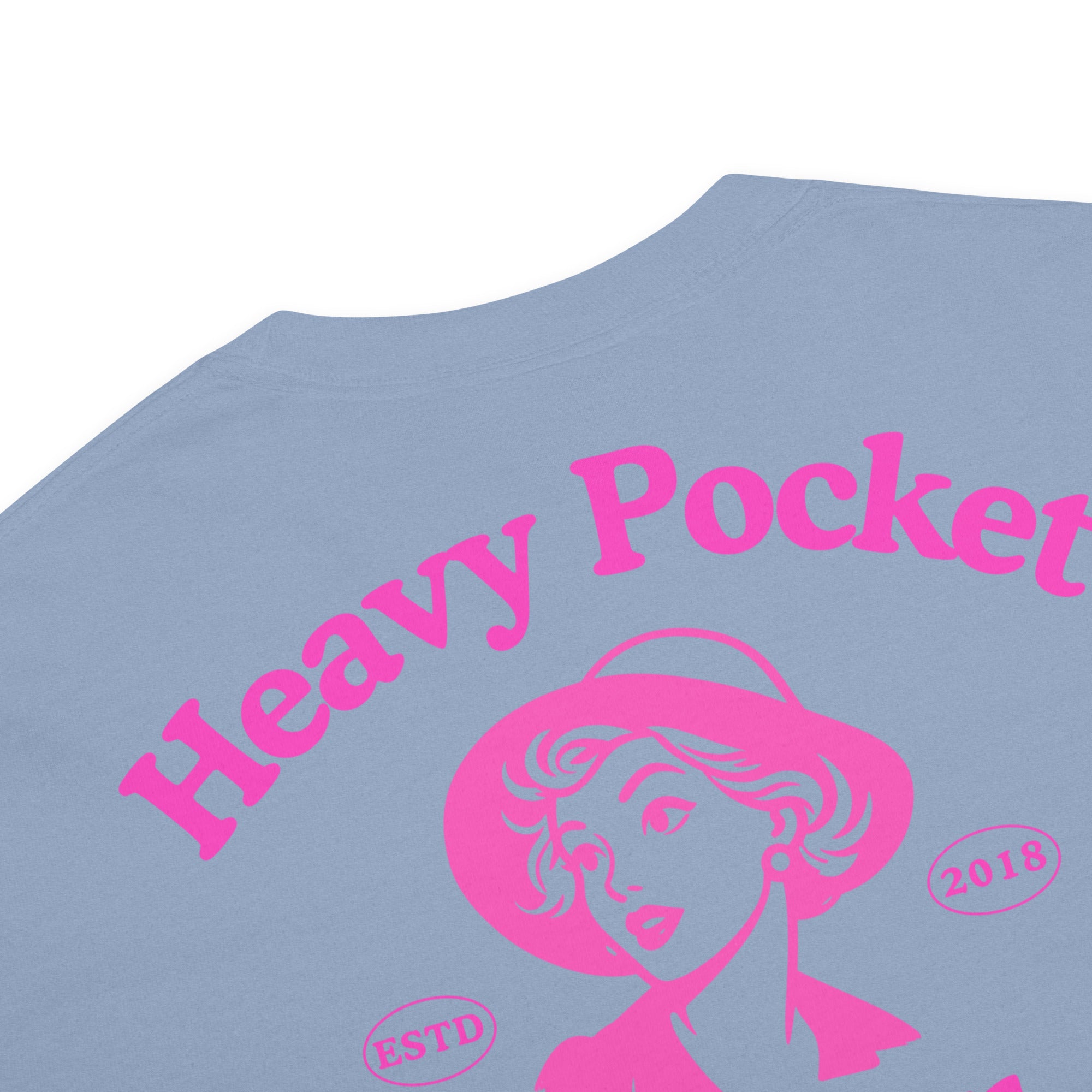 Heavy Pockets Crystal Club T-Shirt - Hot Pink - Good Vibes That Reach Globally - Retro Crystal Lover Unisex Tee