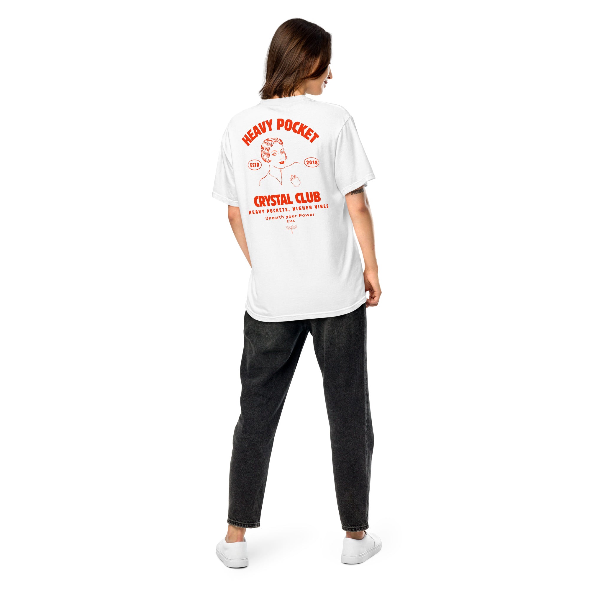 Heavy Pockets Crystal Club Comfort Colors T-Shirt - Funny Retro Crystal Lover Unisex Tee