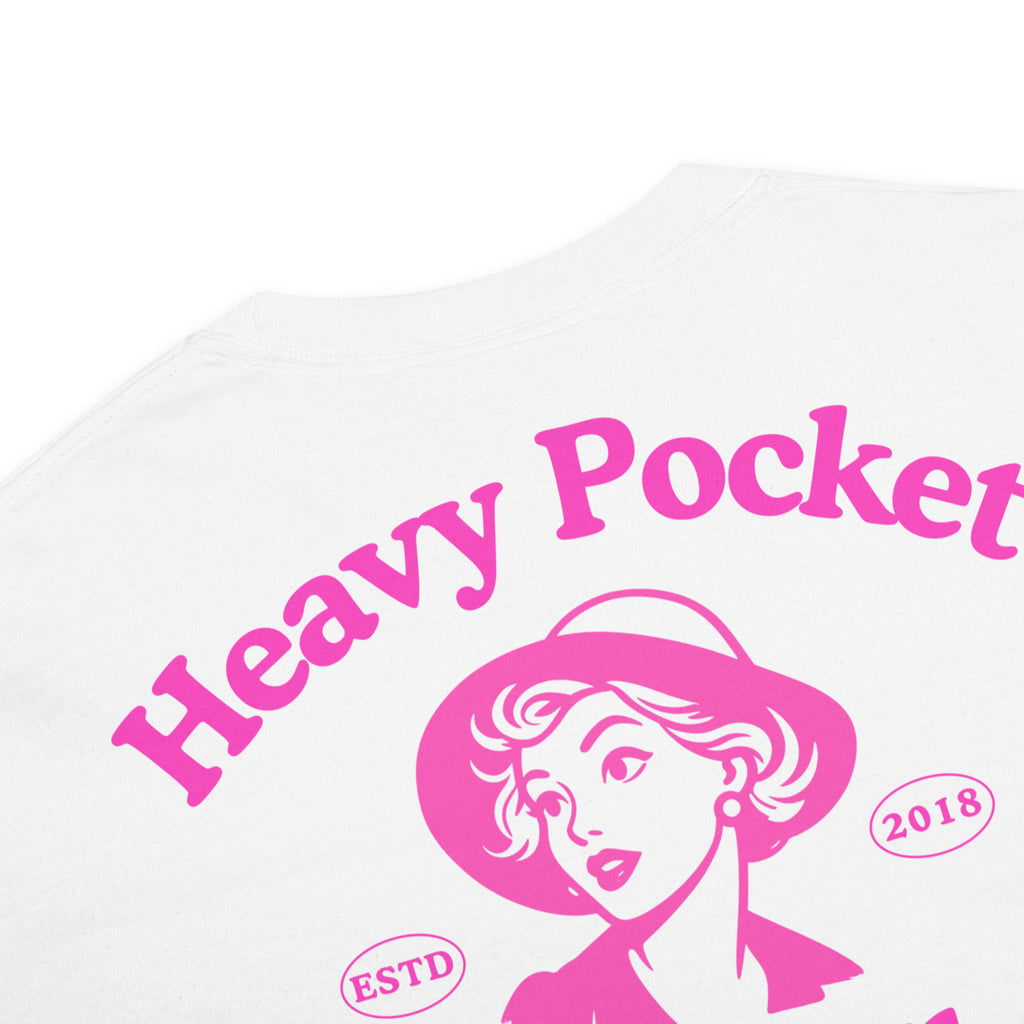 Heavy Pockets Crystal Club T-Shirt - Hot Pink - Good Vibes That Reach Globally - Retro Crystal Lover Unisex Tee